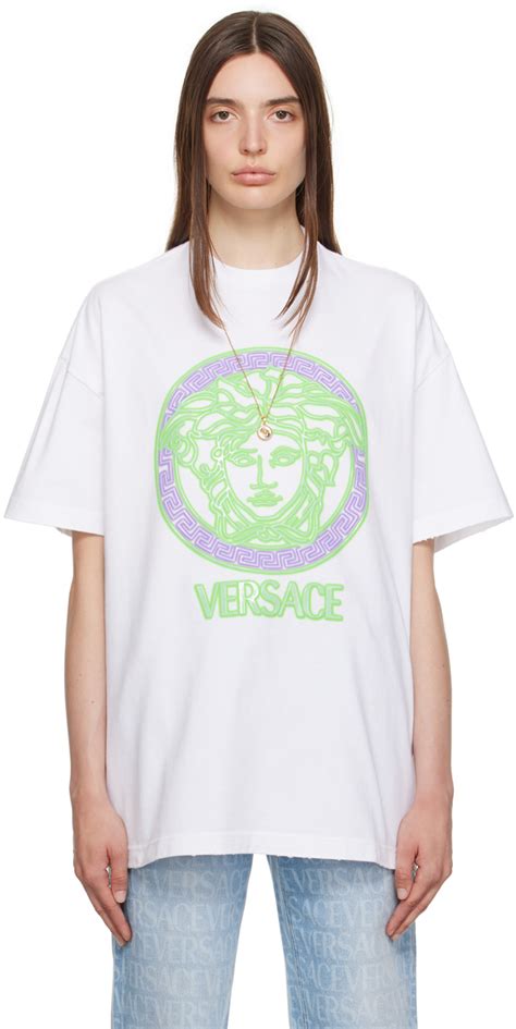 versace white medusa t shirt|Versace look alike shirts.